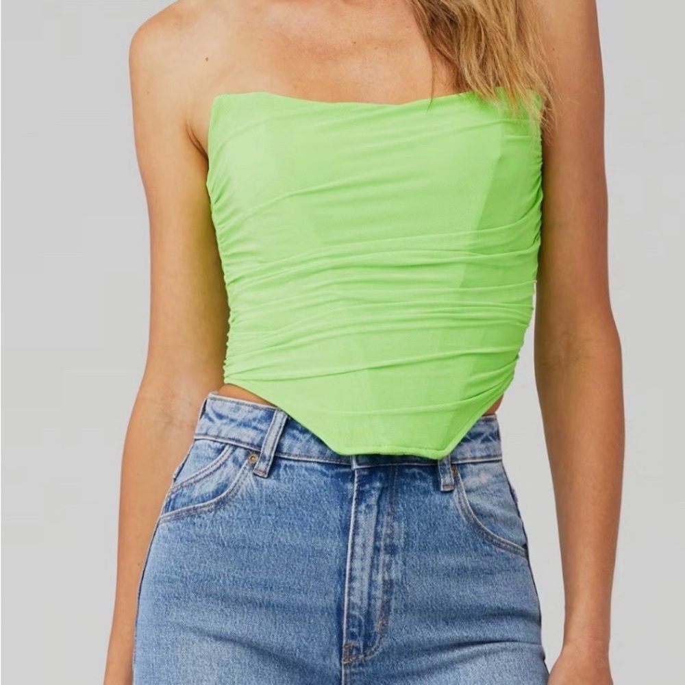 Steve Madden Neon Green Dahlia Top Size Small NWT